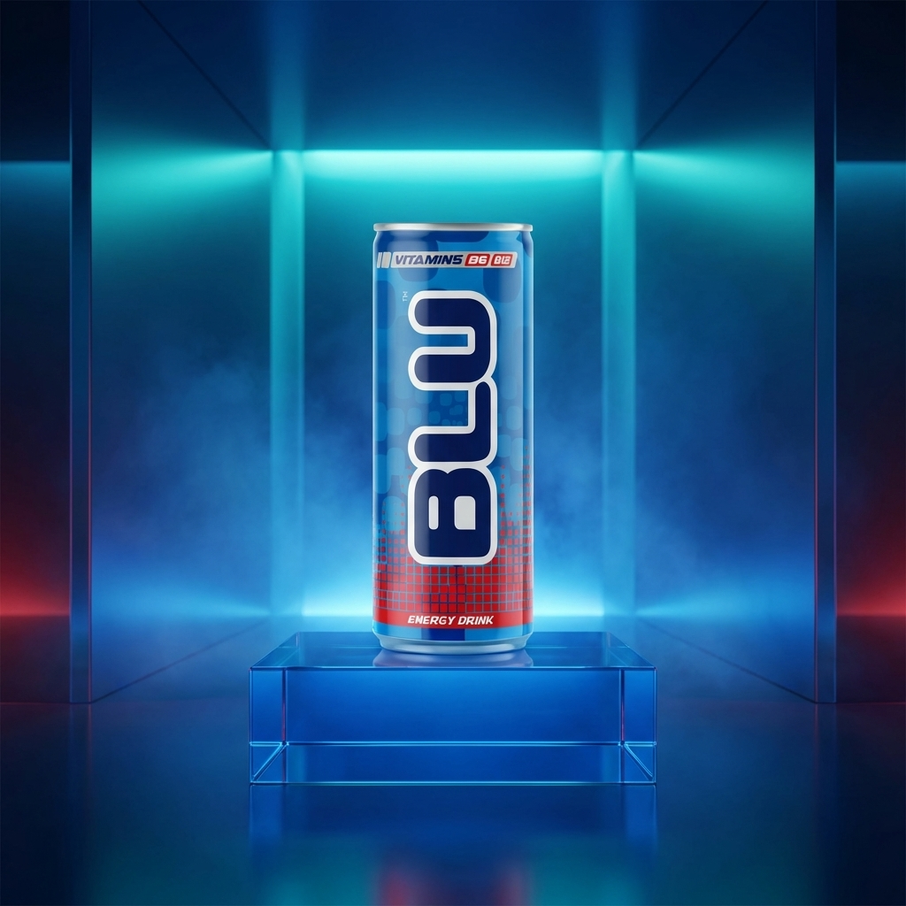BLU Classic Energy Drink – 12 Pack, 8.4 fl oz (250 mL) Slim Cans