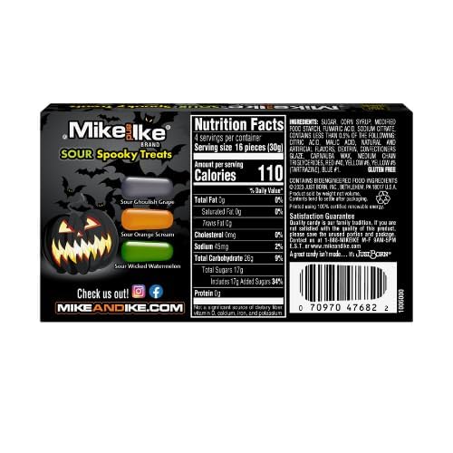 Mike and Ike Sour Spooky Treats – Sour Halloween Candy Fun – 5oz (12 Pack)