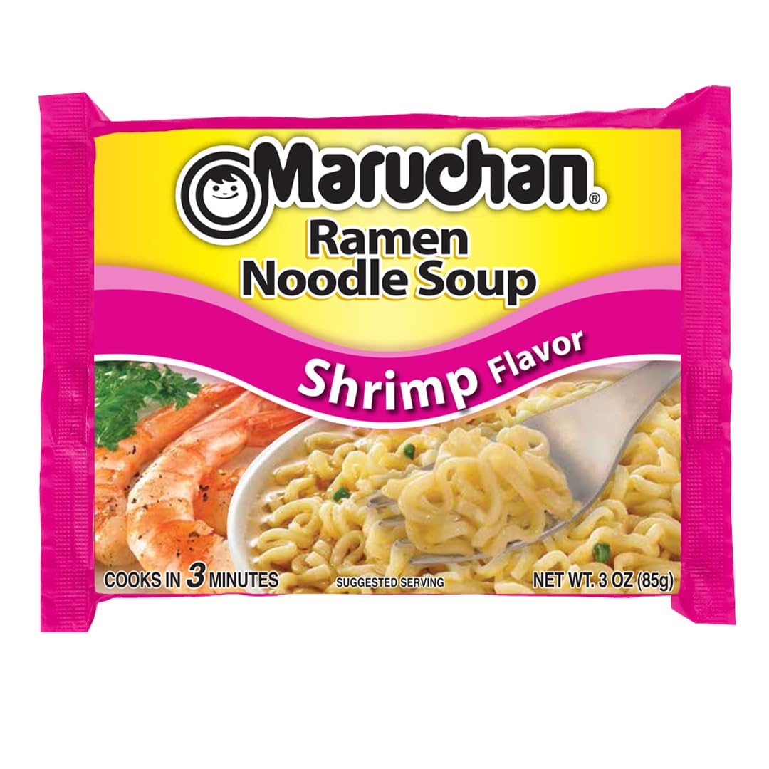 Maruchan Ramen Noodles Soup – Shrimp Flavor (3 oz, 24-Pack)