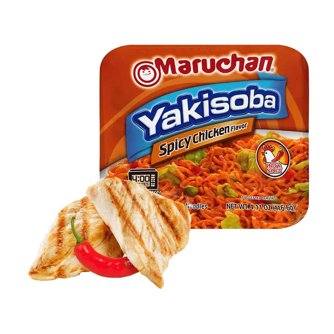 Maruchan Yakisoba – Spicy Chicken Flavor (4 oz, 8-Pack)