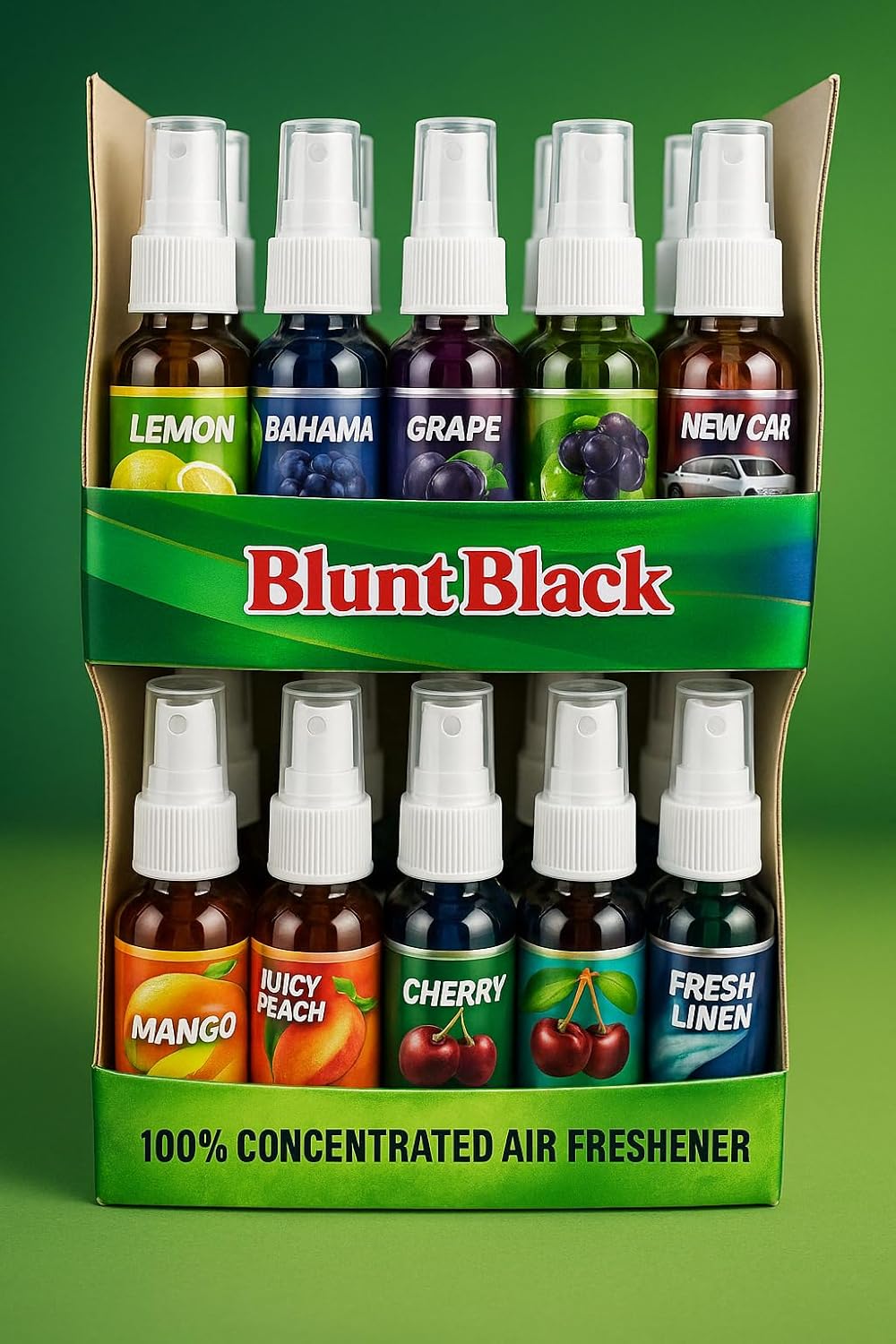 Blunt Black – 100% Concentrated Air Freshener (Assorted Scents)| 50pcs