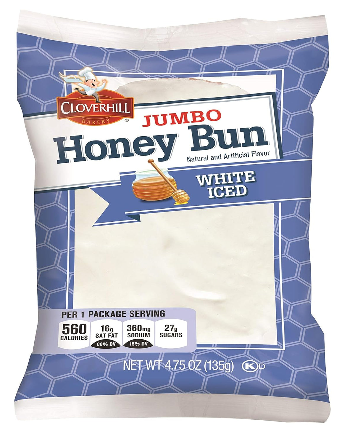 Cloverhill Jumbo Honey Bun White Iced