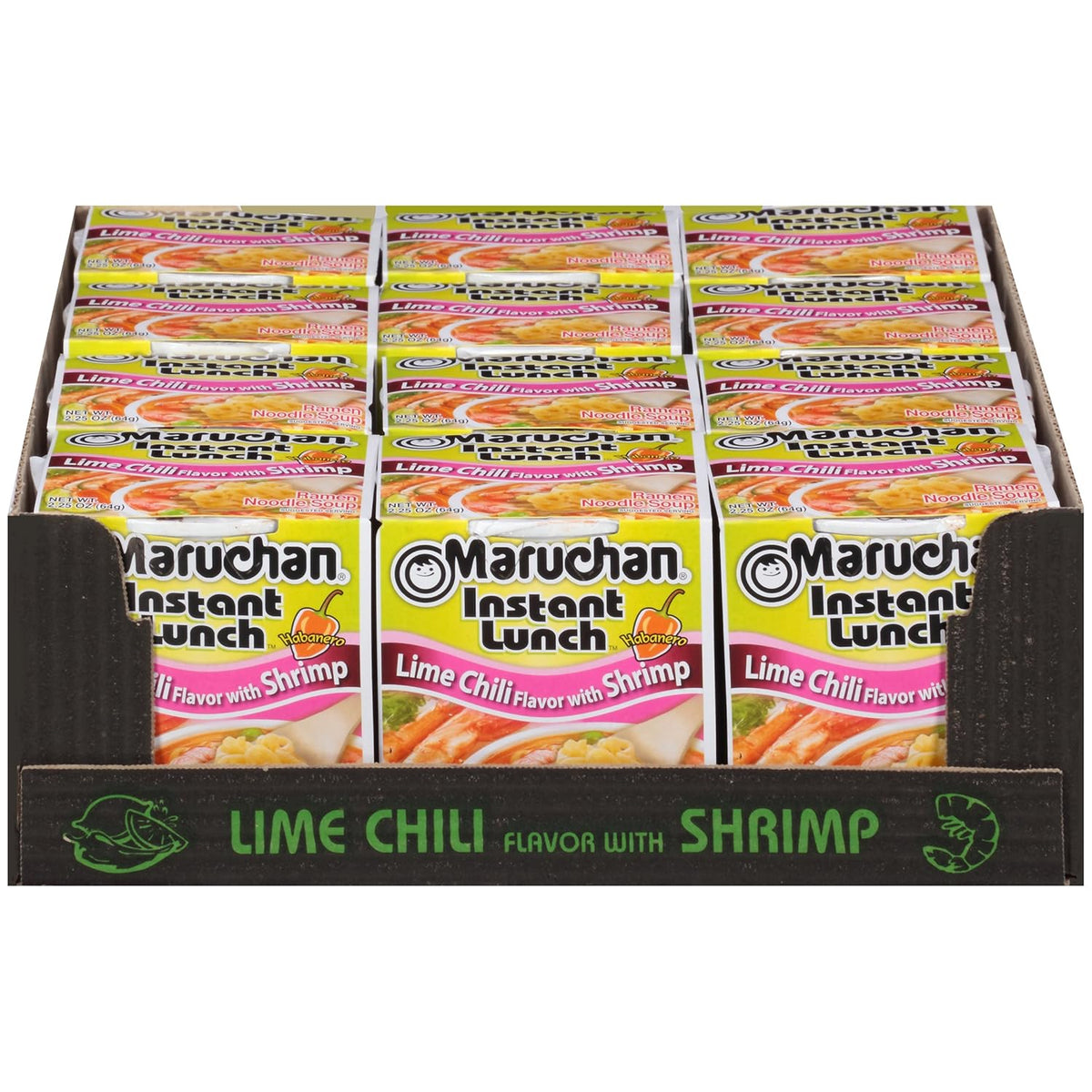 Maruchan Instant Lunch – Lime Chili Shrimp Flavor (2.25 oz, 12-Pack)