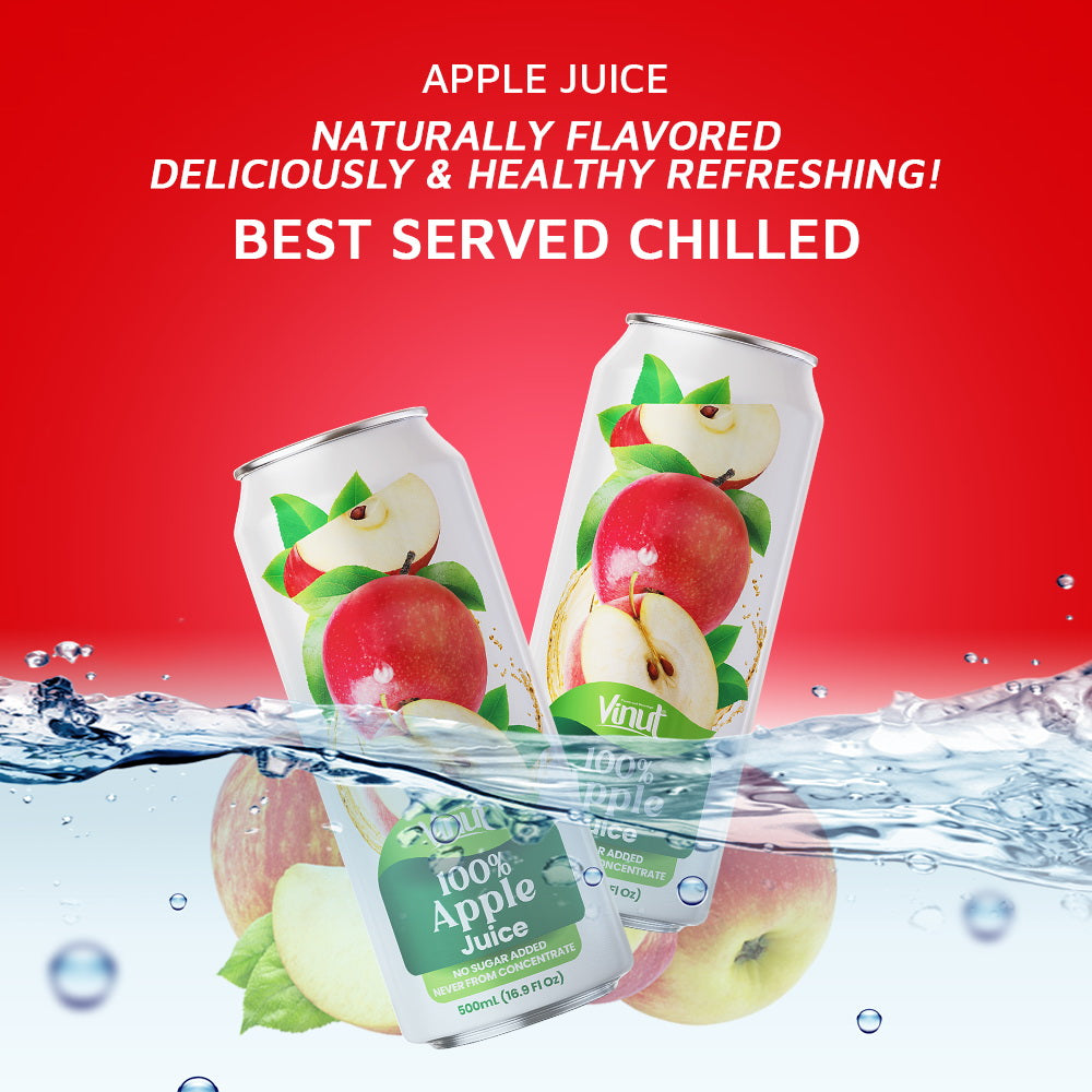 Vinut 100% Apple Juice – Pack of 12 Cans (11.15 fl oz)