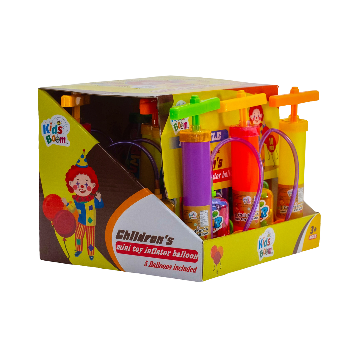 KidsBoom™ Children's Mini Toy Inflator - (10g Each) 5 Ballon Include