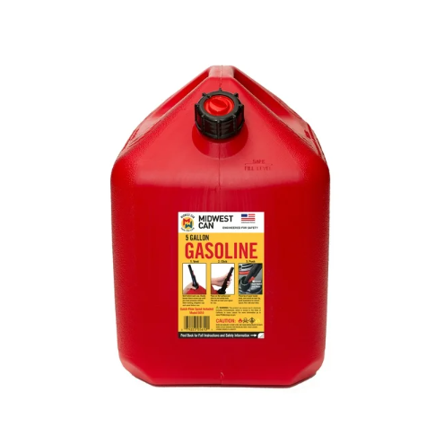 Midwest Can Auto Shut-off Gasoline Can - 1, 2, and 5 Gallon Sizes