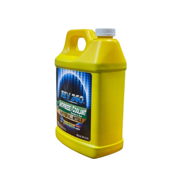 Rear view of the REV 360 Coolant packaging
