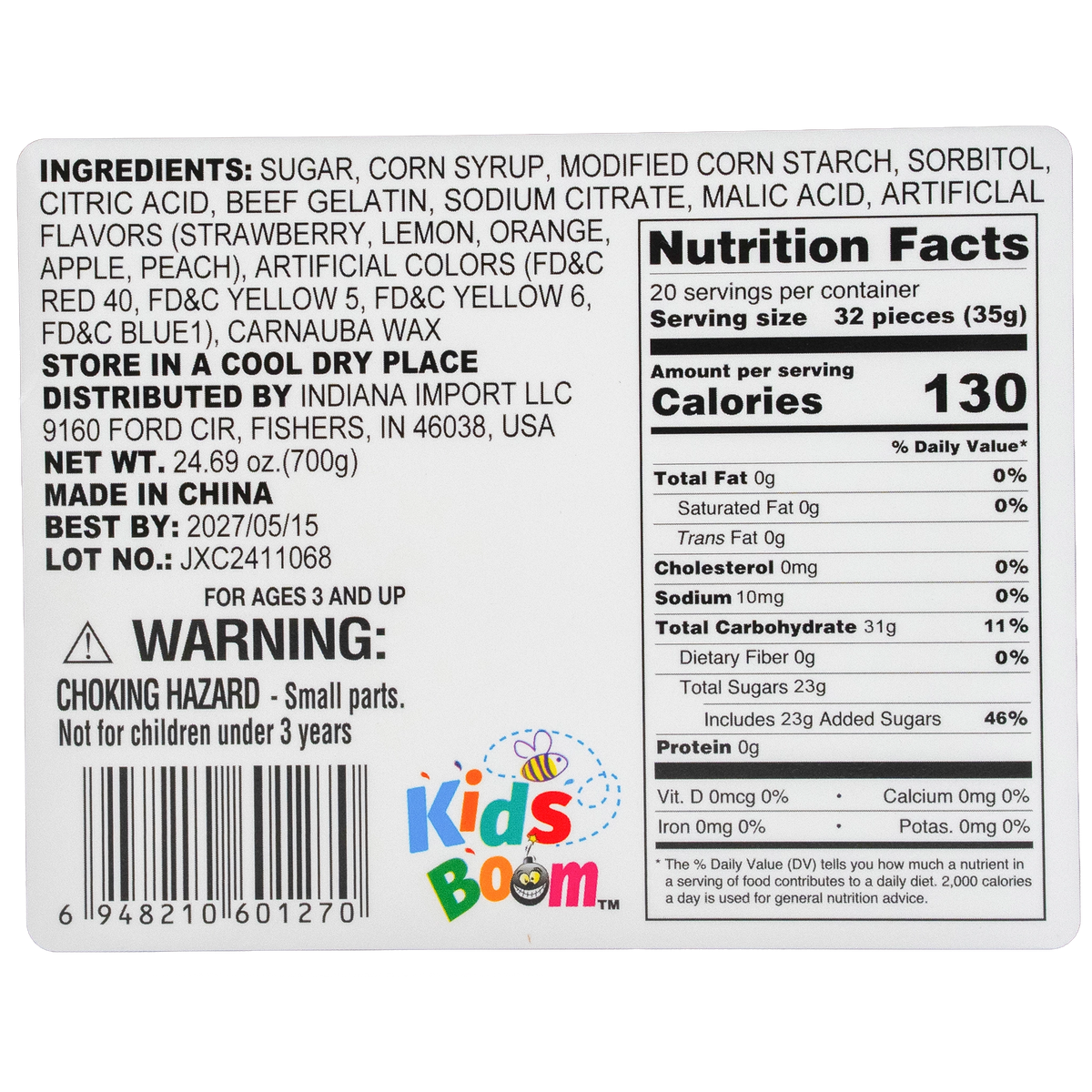 Kids Boom™ Jelly Beans - 20pcs (35g Each) |Colorful Sweet Joy