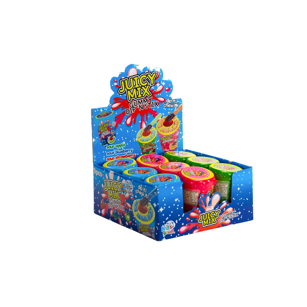 Kids Boom™ Juicy Mix - 9pcs (75g Each) | Mix, Taste, Smile