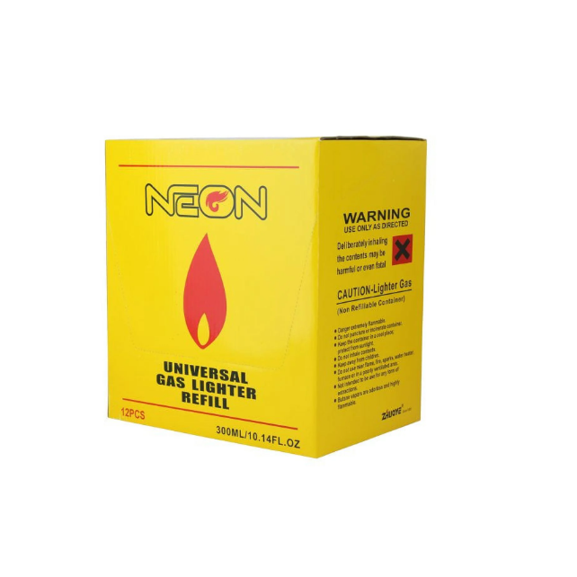 Neon Universal Butane Gas Lighter Refill , Ultra Refined (Yellow)