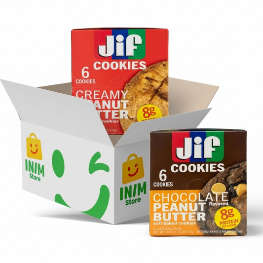 Jif Cookies Variety Pack – Creamy Peanut Butter & Chocolate Peanut Butter Flavored Soft Baked Cookies, 12 Individually Wrapped Cookies