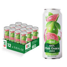 Vinut 100% Pink Guava Juice – Pack of 12 Cans (11.15 fl oz)