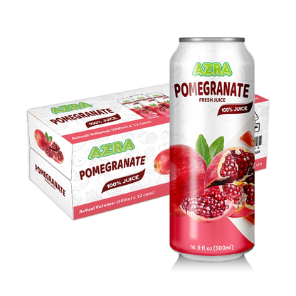 AZRA Pomegranate Juice 12 Pack 500ml Cans