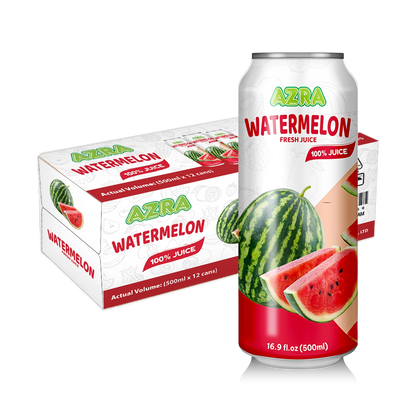 AZRA Watermelon Juice 12 Pack 500ml Cans Imported from Vietnam