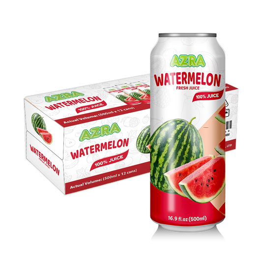AZRA Watermelon Juice 12 Pack 500ml Cans Imported from Vietnam
