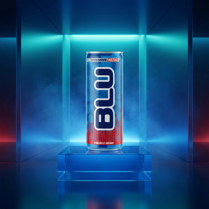 BLU Classic Energy Drink – 12 Pack, 8.4 fl oz (250 mL) Slim Cans