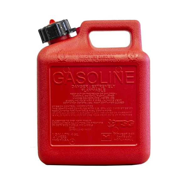 Midwest Can Auto Shut-off Gasoline Can -  1, 2, and 5 Gallon Sizes