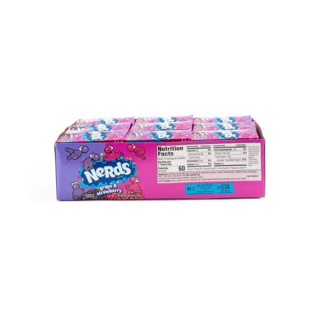 Nerds Grape & Strawberry Candy Pack – 36 Count, 1.65 oz Boxes