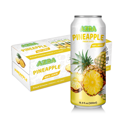 AZRA Pineapple Juice 12 Pack 500ml Cans Imported from Vietnam