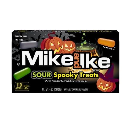 Mike and Ike Sour Spooky Treats – Sour Halloween Candy Fun – 5oz (12 Pack)