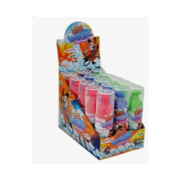 Kids Boom Foam Spray Candy - Assorted Flavors (Strawberry, Apple, Cola) - 15 pcs