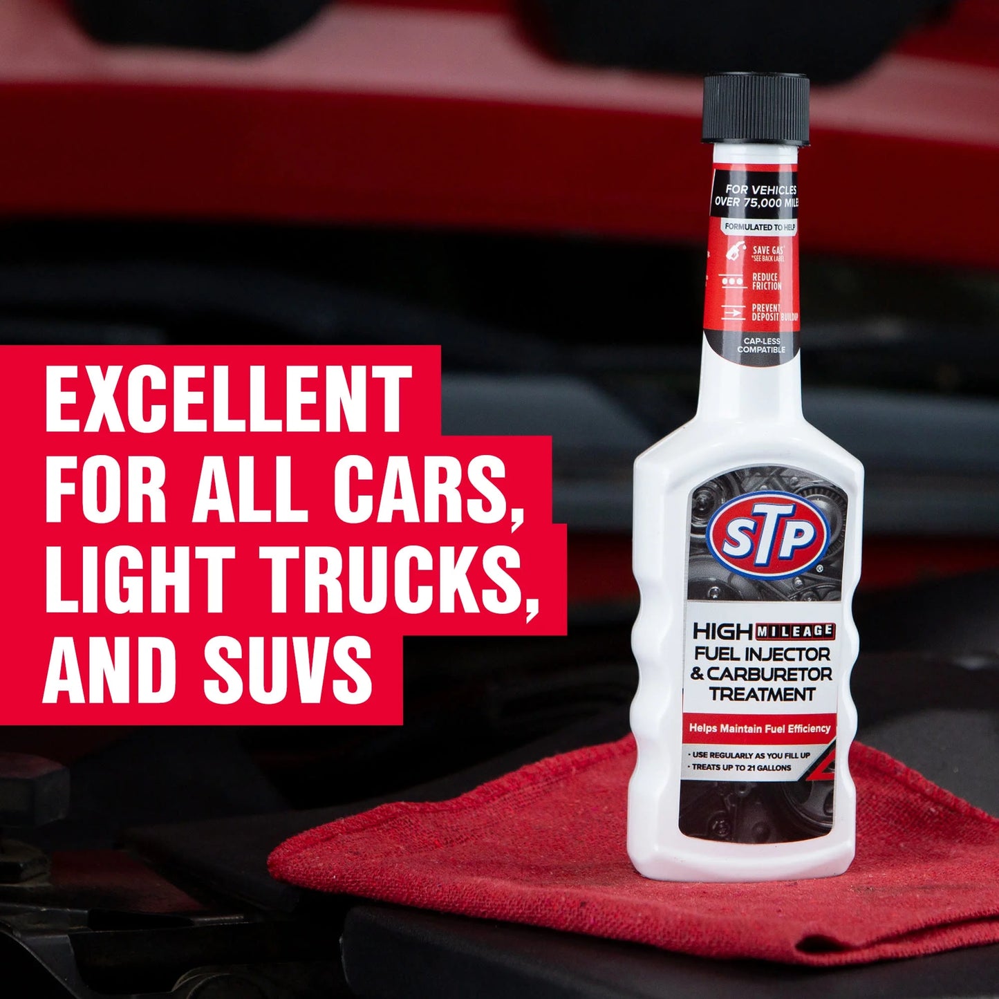 2 pack STP High Mileage Fuel Injector Cleaner and Carburetor Cleaner