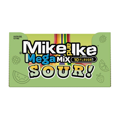 Mike and Ike Mega Mix Sour – 10 Flavors – 5oz (12 Pack)