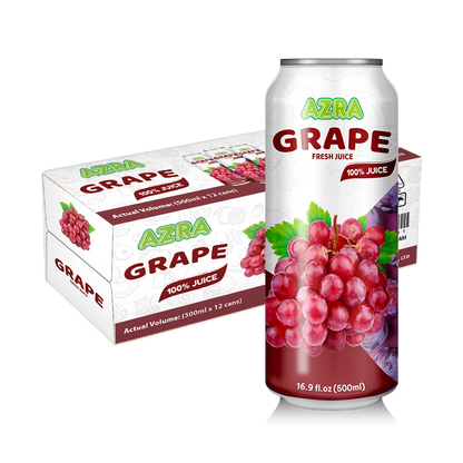 AZRA Grape Juice 12 Pack 500ml Cans Imported from Vietnam
