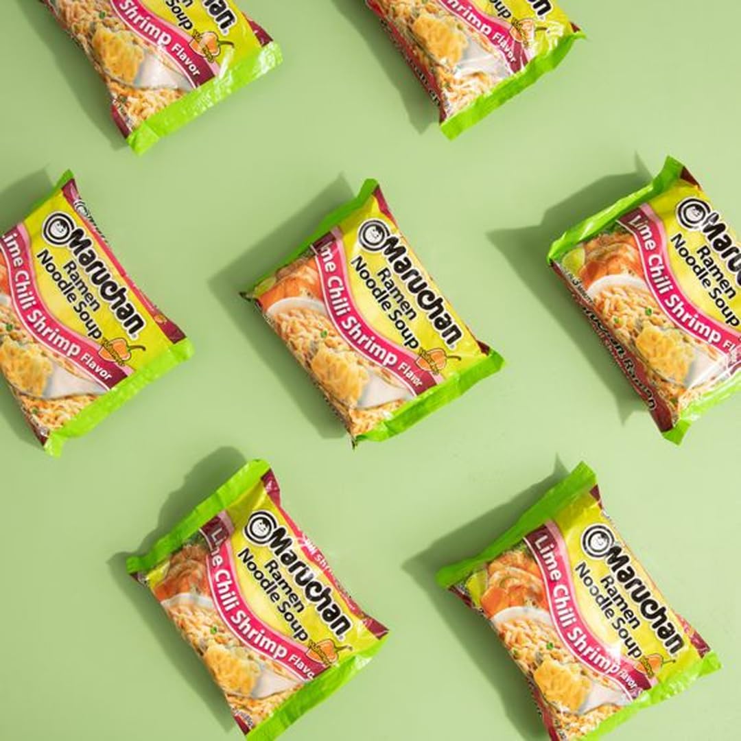 Maruchan Ramen Noodles Soup – Lime Chili Shrimp Flavor (3 oz, 24-Pack)