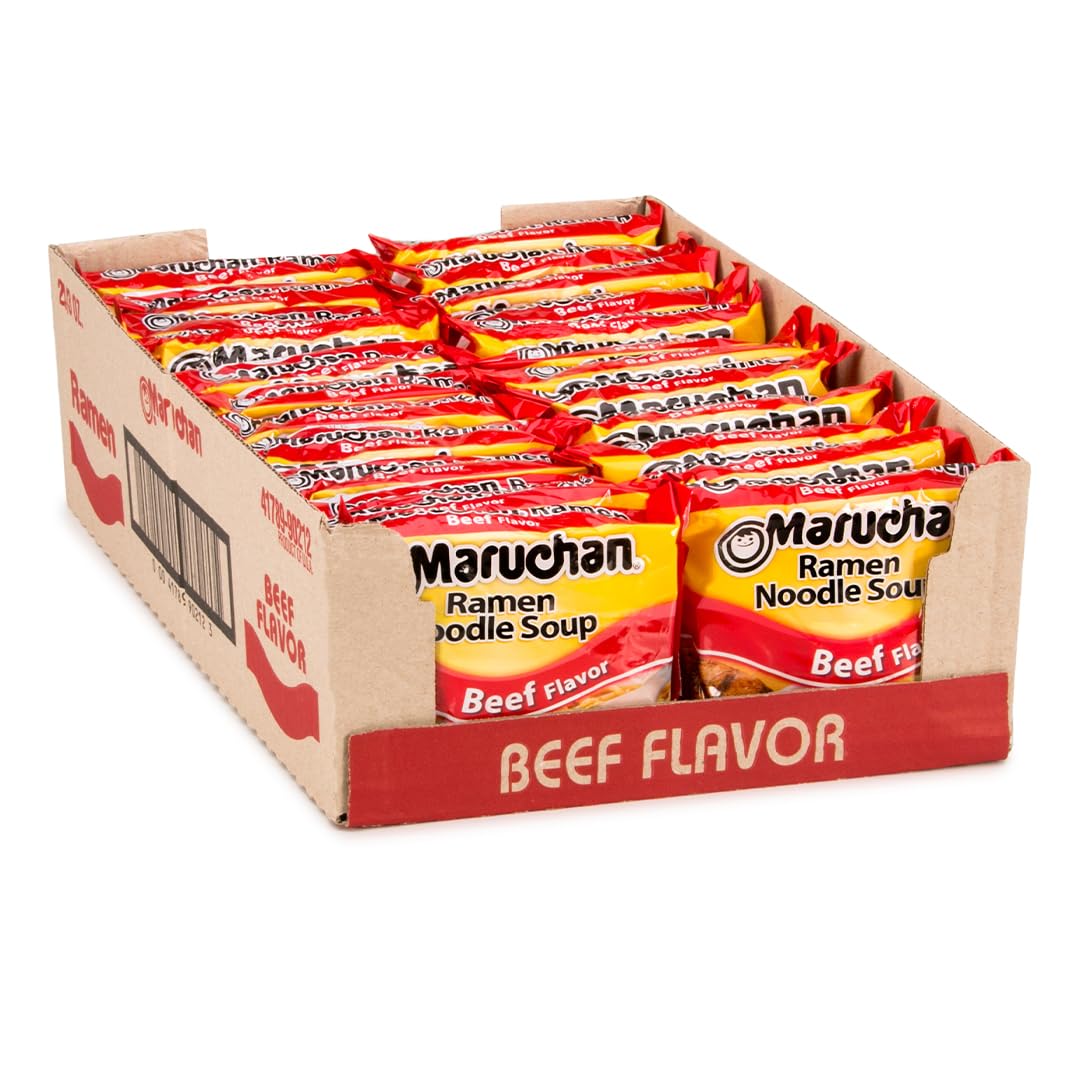 Maruchan Ramen Noodles Soup – Beef Flavor (3 oz, 24-Pack)