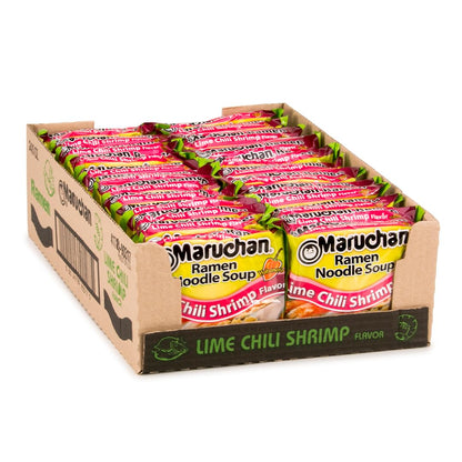 Maruchan Ramen Noodles Soup – Lime Chili Shrimp Flavor (3 oz, 24-Pack)