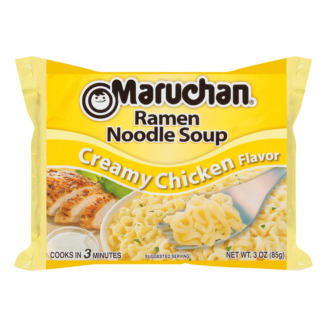 Maruchan Ramen Noodles Soup – Creamy Chicken Flavor (3 oz, 24-Pack)