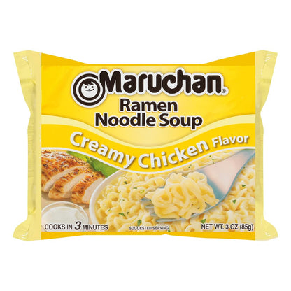 Maruchan Ramen Noodles Soup – Creamy Chicken Flavor (3 oz, 24-Pack)