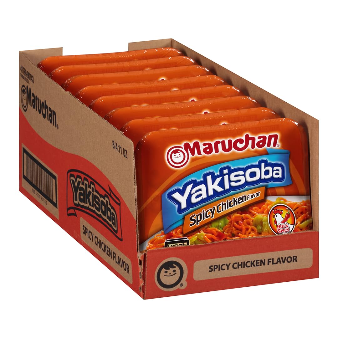 Maruchan Yakisoba – Spicy Chicken Flavor (4 oz, 8-Pack)