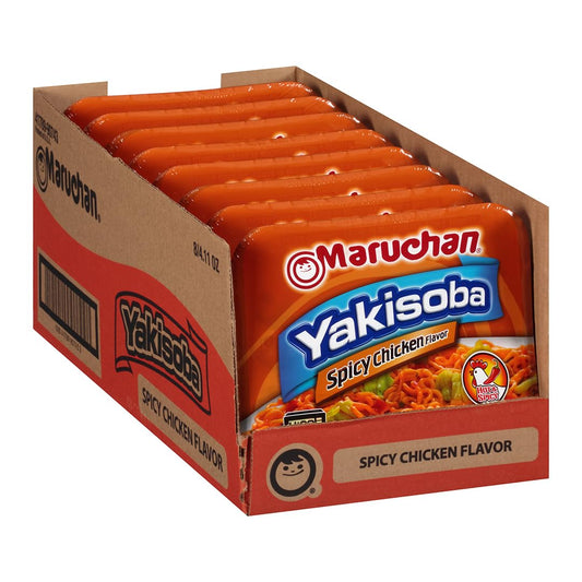 Maruchan Yakisoba – Spicy Chicken Flavor (4 oz, 8-Pack)