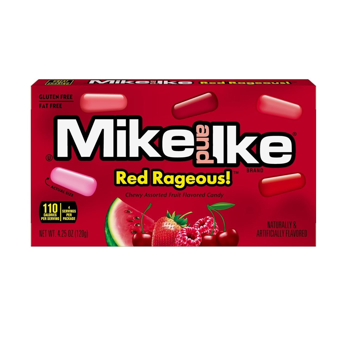 Mike and Ike Red Rageous   – 10 Flavors – 5oz (12 Pack)