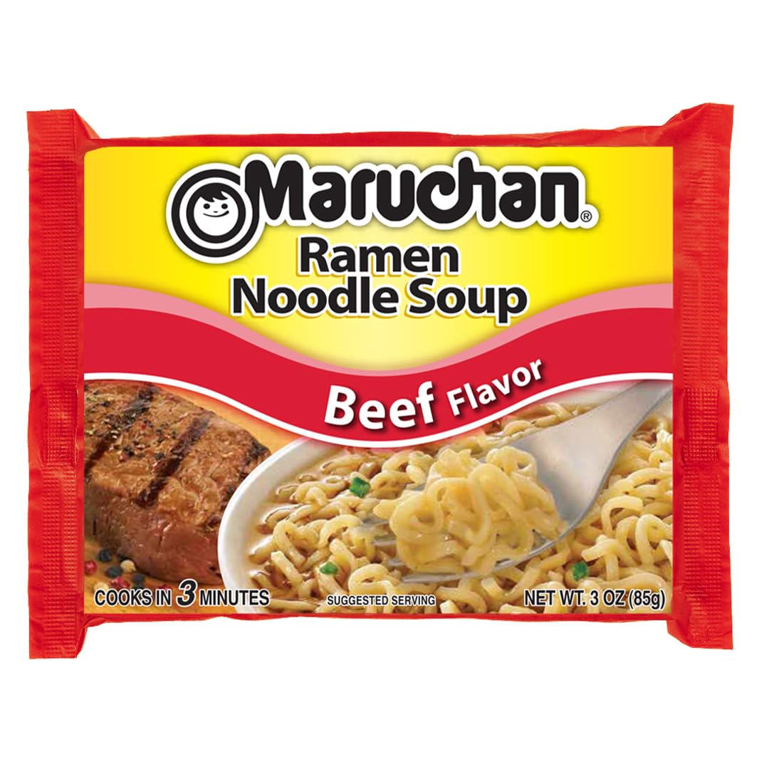 Maruchan Ramen Noodles Soup – Beef Flavor (3 oz, 24-Pack)