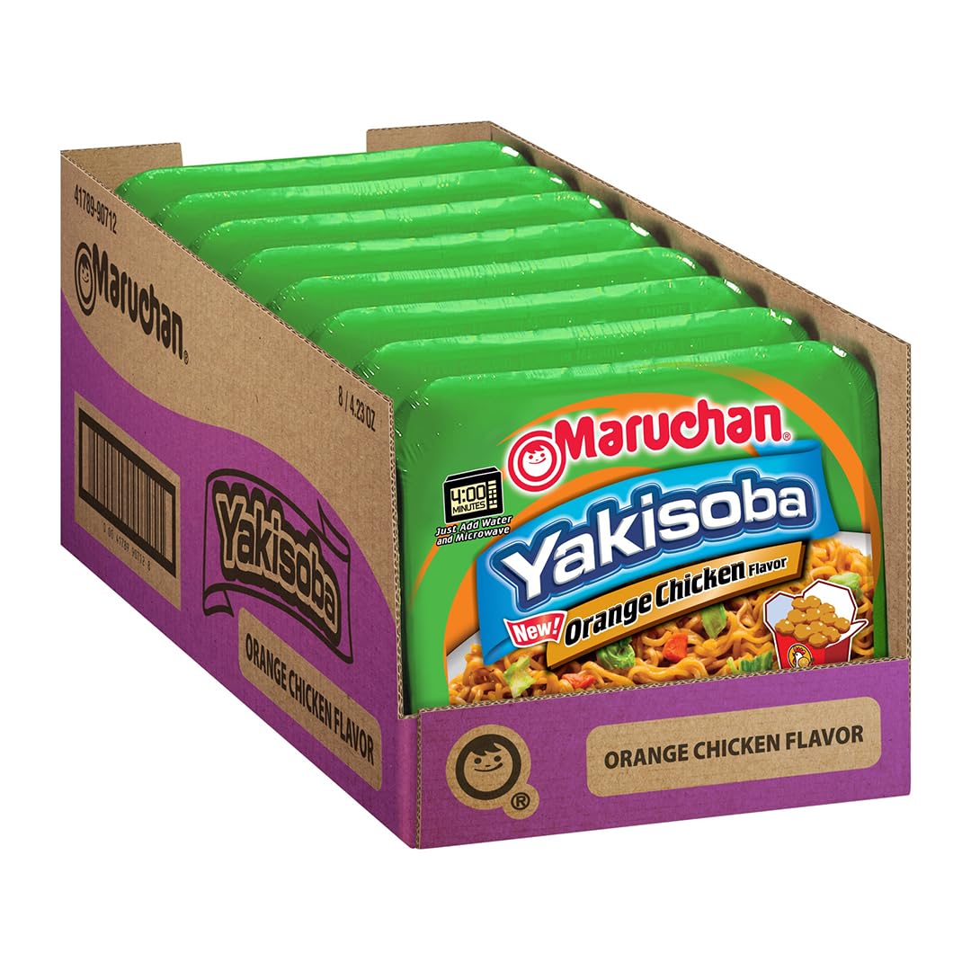 Maruchan Yakisoba – Orange Chicken Flavor (4 oz, 8-Pack)