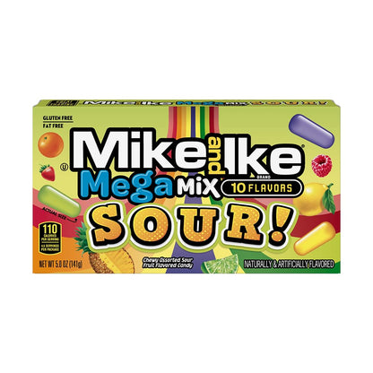 Mike and Ike Mega Mix Sour – 10 Flavors – 5oz (12 Pack)