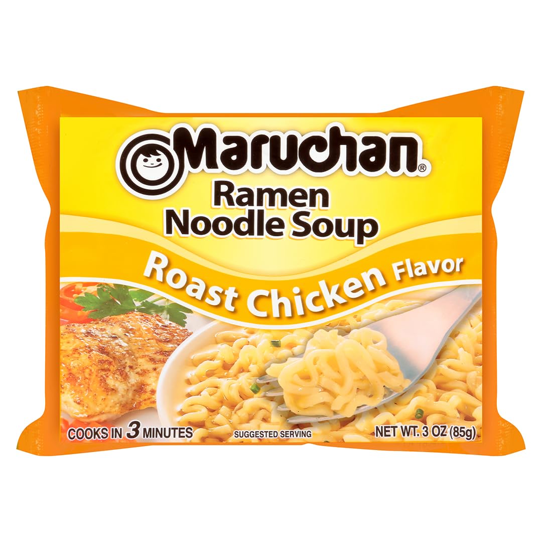 Maruchan Ramen Noodles Soup – Roast Chicken Flavor (3 oz, 24-Pack)