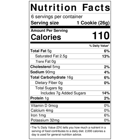 6-Pack Soft Baked Cookies by Carley's (12 Count)| Irresistibly Delicious