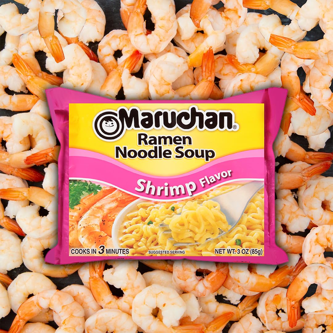 Maruchan Ramen Noodles Soup – Shrimp Flavor (3 oz, 24-Pack)