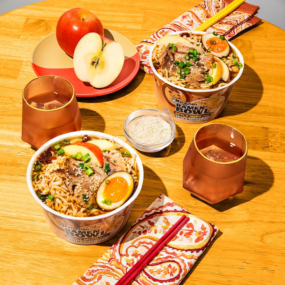 Maruchan Ramen Bowl – Spicy Miso Flavor (3.1 oz, 6-Pack)