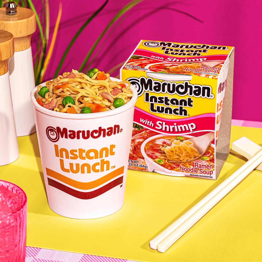 Maruchan Instant Lunch – Shrimp Flavor (2.25 oz, 12-Pack)