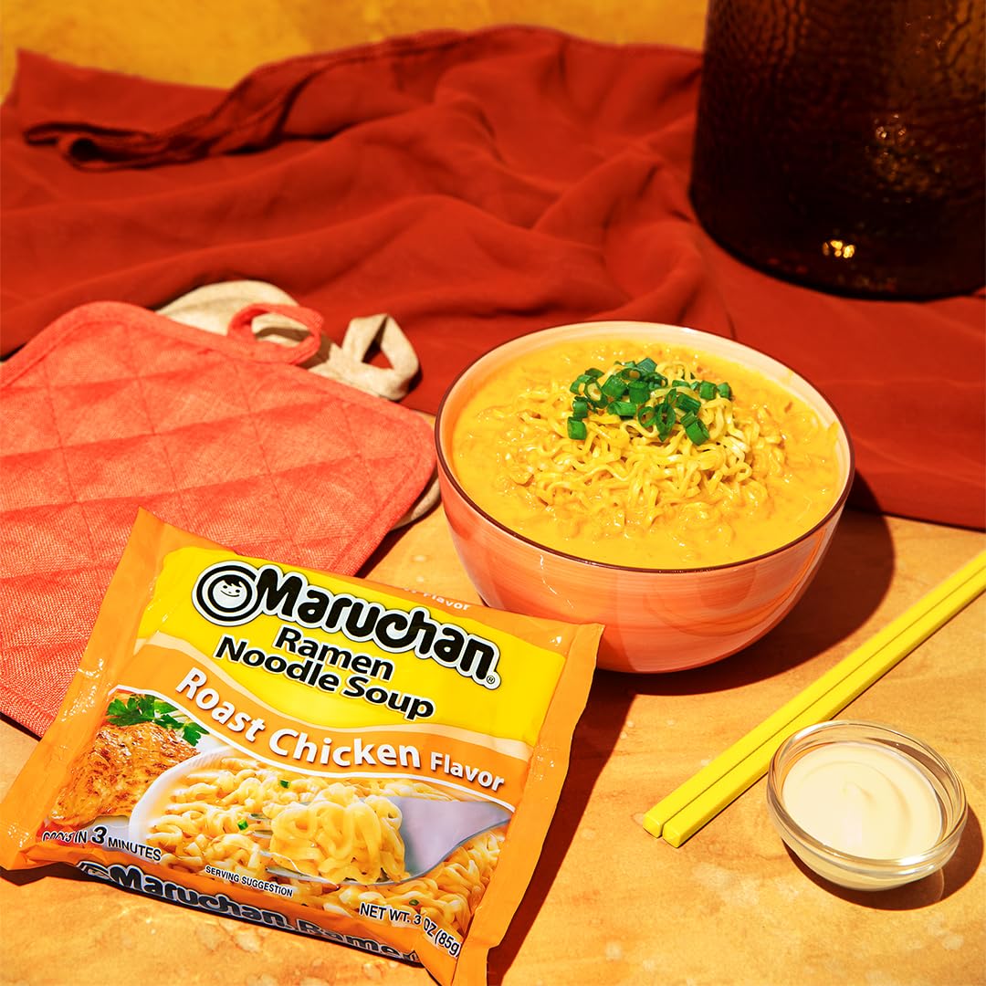 Maruchan Ramen Noodles Soup – Roast Chicken Flavor (3 oz, 24-Pack)