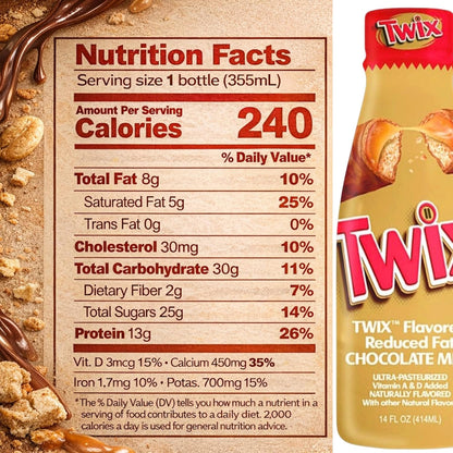 Chocolate Milk Variety Pack – 6 Bottles, 14 fl oz Each, Snickers, Twix & Milky Way Flavor Inspired Chocolate Milk Drinks, By INIM Store