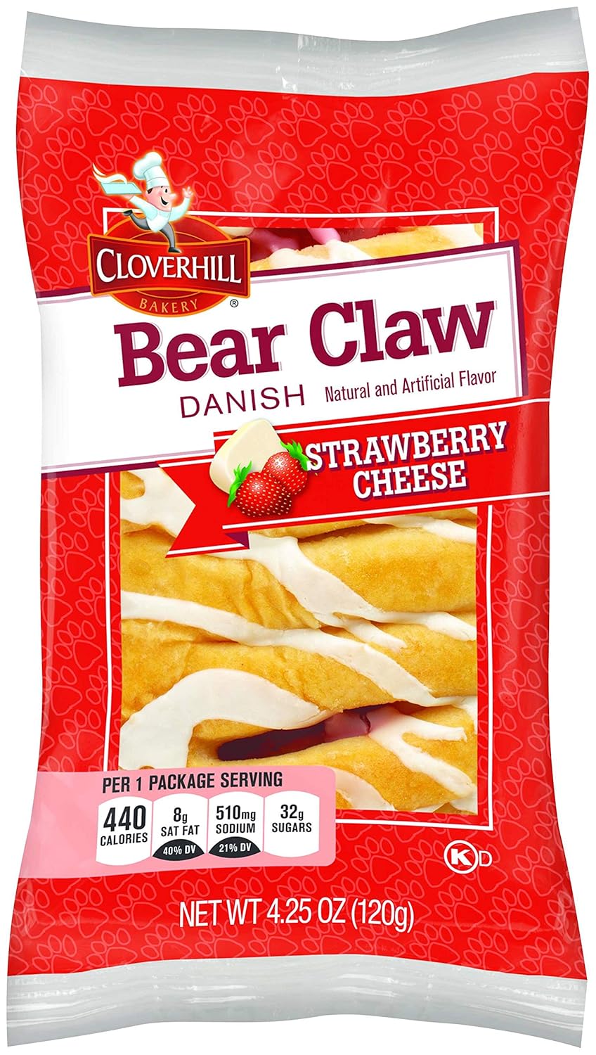 Cloverhill Bear Claw Strawberry Cheese
