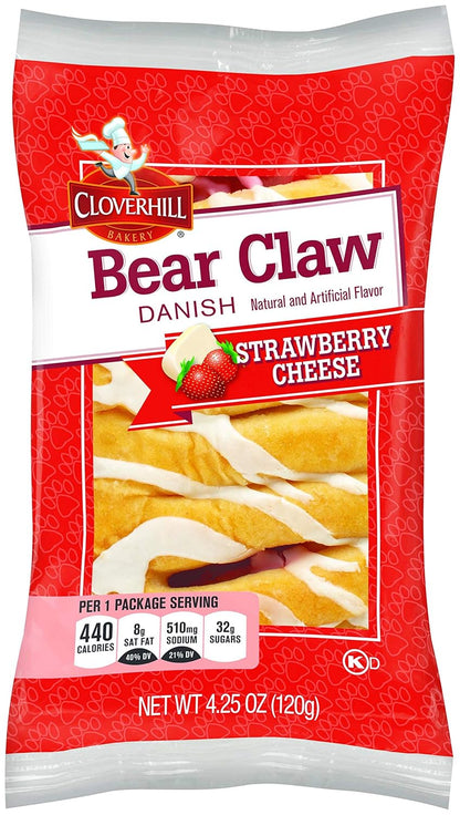Cloverhill Bear Claw Strawberry Cheese