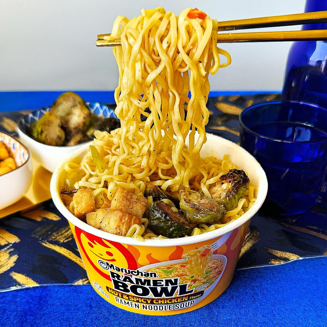 Maruchan Instant Bowl – Hot & Spicy Chicken Flavor (3.1 oz, 6-Pack)