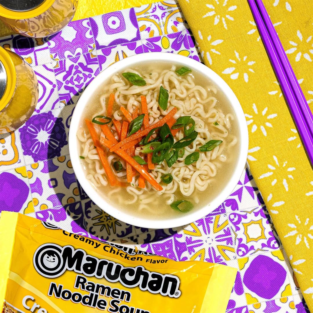 Maruchan Ramen Noodles Soup – Creamy Chicken Flavor (3 oz, 24-Pack)